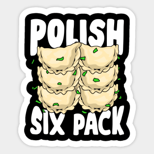 Polish Six Pack Funny Pierogi Food Lover Gift Sticker